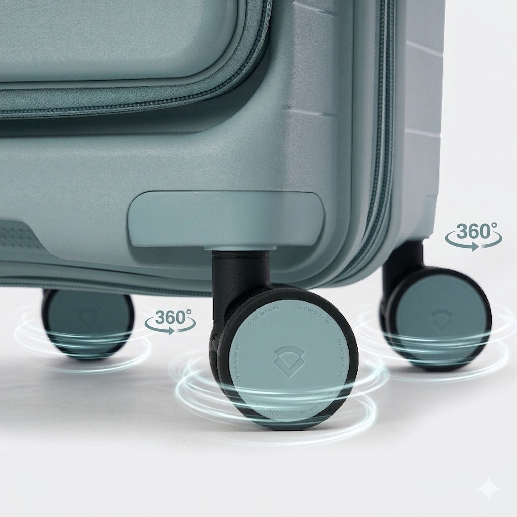 סט מזוודות קשיחות בלתי שבירות עם פתיחה כפולה דגם Tenby Monti מבית היוקרה האנגלי VERAGE