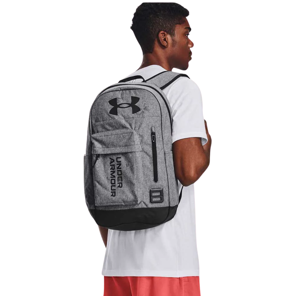 תיק גב Under Armour ספורטיבי עם תא למחשב נייד דגם Halftime Backpack 22L אפור