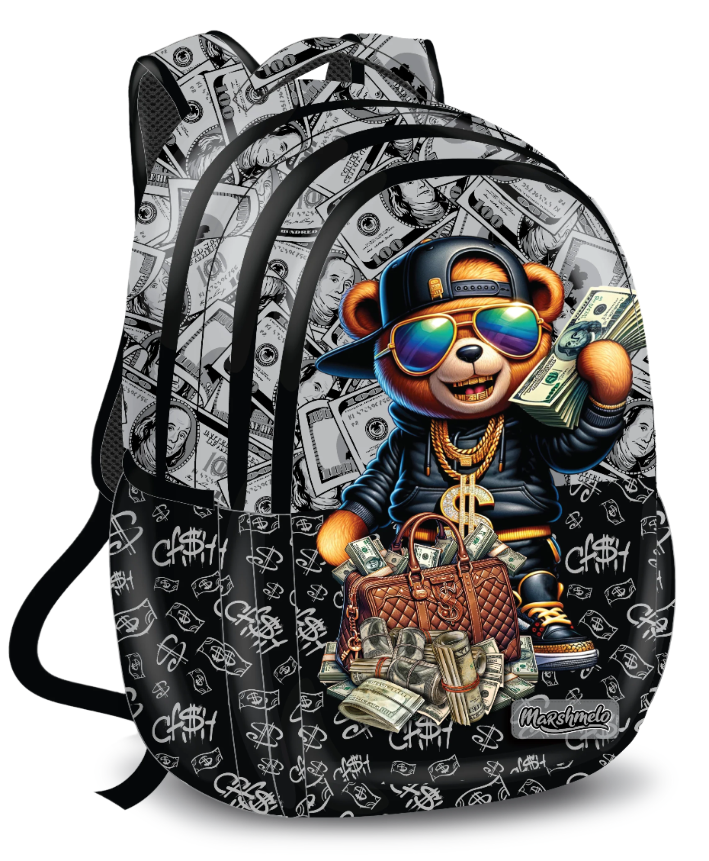תיק גב לבית ספר עם הדפס דגם Dollar Bear מבית המותג MARSHMELO