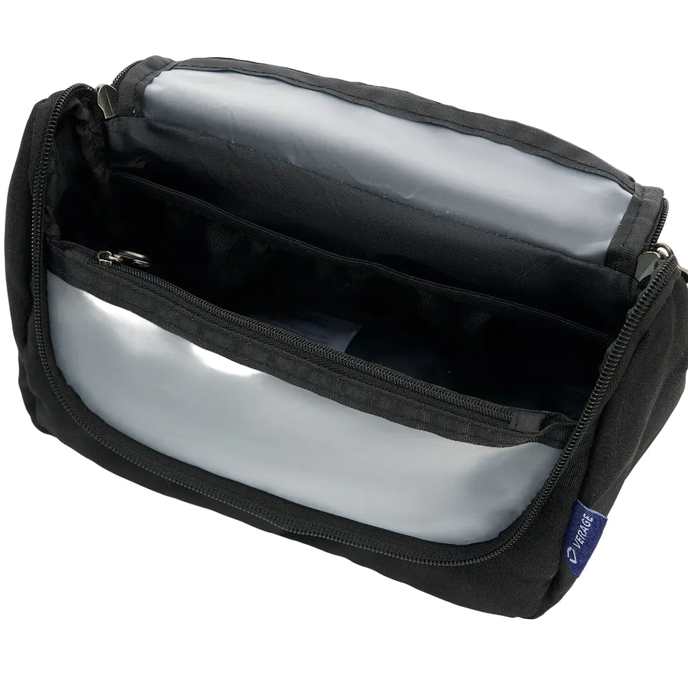תיק רחצה מתקפל פרימיום עם וו תלייה חכם דגם Toiletry Bag V-5048 מבית מותג היוקרה VERAGE