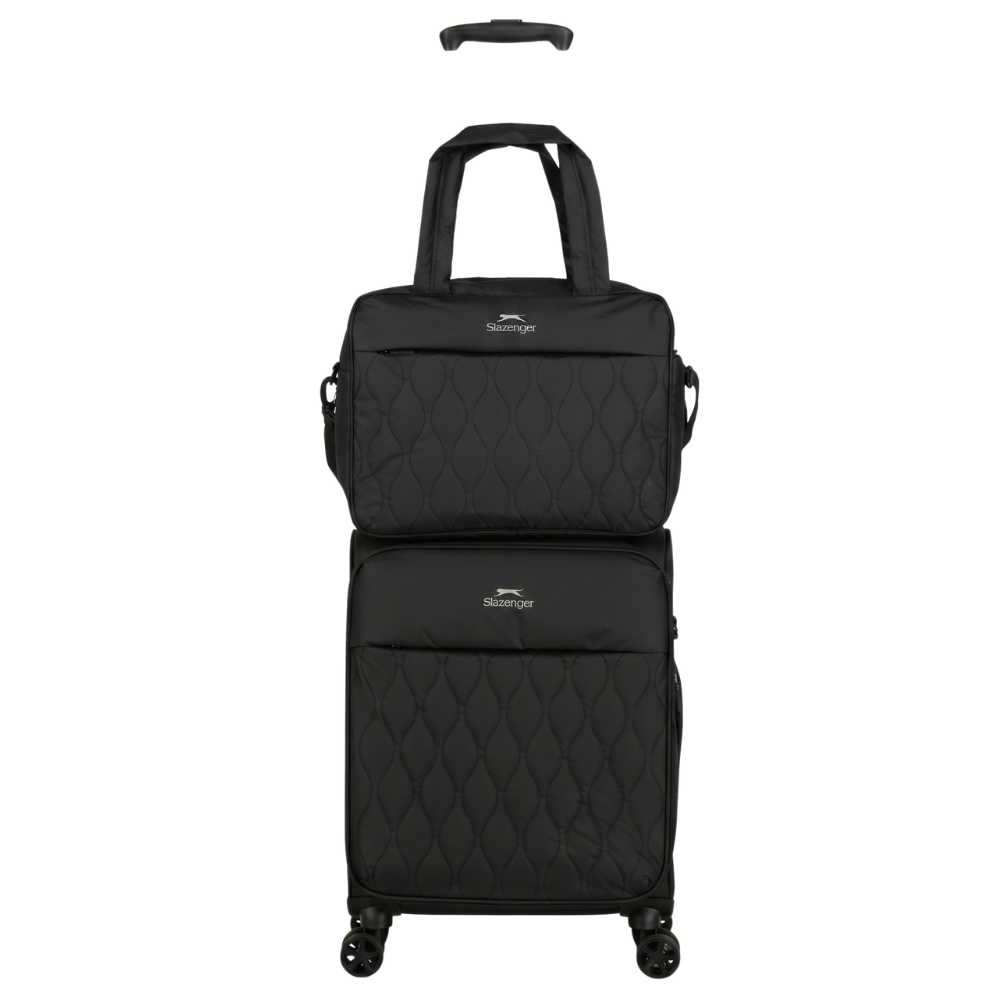 סט מזוודת טרולי עליה למטוס ותיק צד מסדרת savoy מבית המותג slazenger