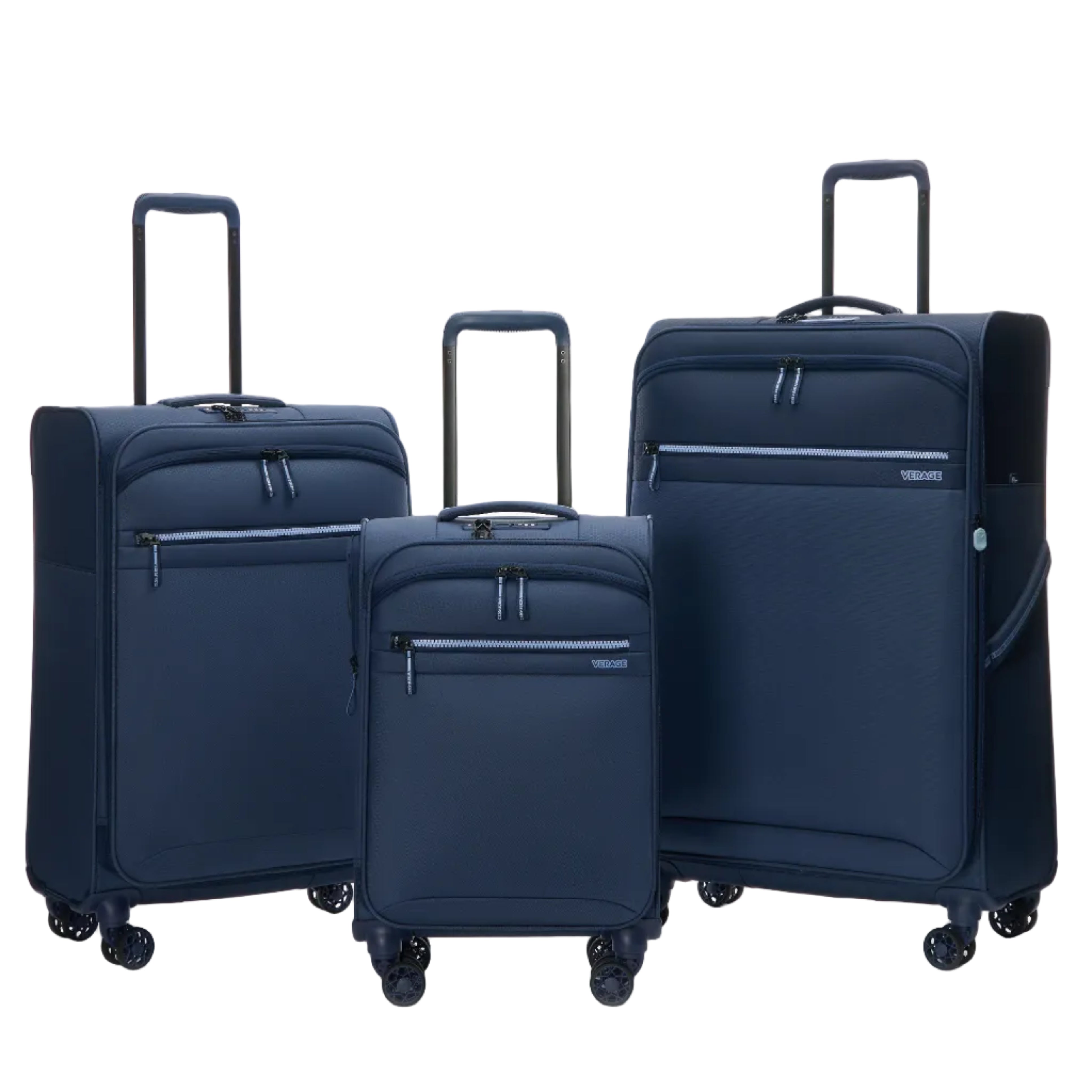 סט שלוש מזוודות בד אולטרא לייט פרימיום דגם windermere מבית מותג היוקרה Verage אנגליה